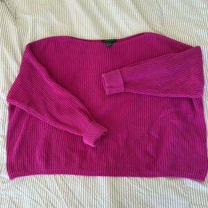 Womens Vintage Fuchsia Knit Sweater